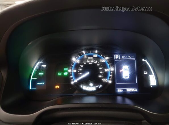 KMHC65LC0KU129085 2019 HYUNDAI IONIQ HYBRID White Հետևի նստատեղերի տեսք