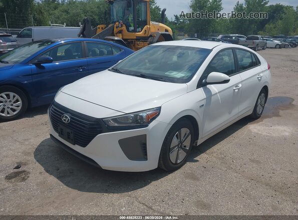 KMHC65LC0KU156447 2019 HYUNDAI IONIQ HYBRID White წინა მარცხენა ხედი სამი მეოთხედიდან