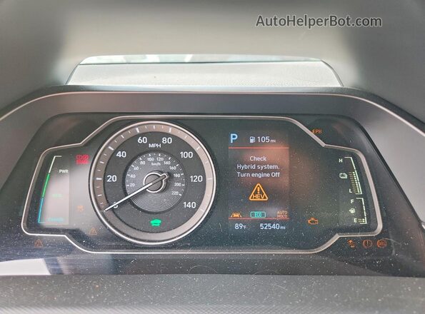 KMHC65LC0NU275152 2022 HYUNDAI IONIQ Blue Vista del cuadro de instrumentos