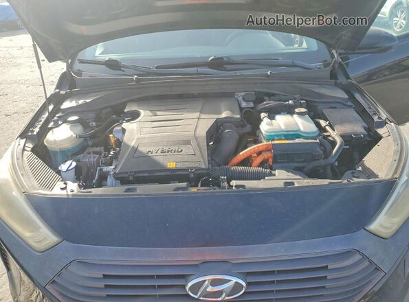 KMHC65LC1HU048475 2017 HYUNDAI IONIQ Black Widok wnętrza z tyłu