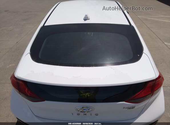 KMHC65LC3KU107663 2019 HYUNDAI IONIQ HYBRID White Вид щитка приладів