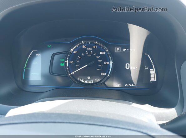 KMHC65LC3KU107940 2019 HYUNDAI IONIQ HYBRID White უკანა სავარძლების ხედი