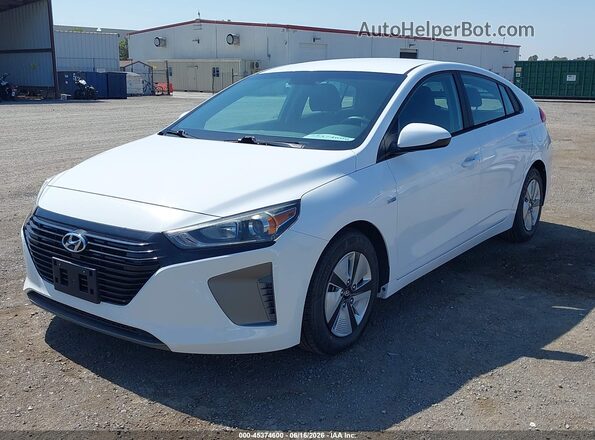 KMHC65LC3KU107940 2019 HYUNDAI IONIQ HYBRID White წინა მარცხენა ხედი სამი მეოთხედიდან