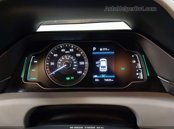 KMHC65LC3LU220210 2020 HYUNDAI IONIQ HYBRID Gray Widok tylnych siedzeń
