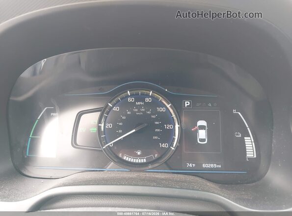 KMHC65LC4JU075837 2018 HYUNDAI IONIQ HYBRID White Widok tylnych siedzeń