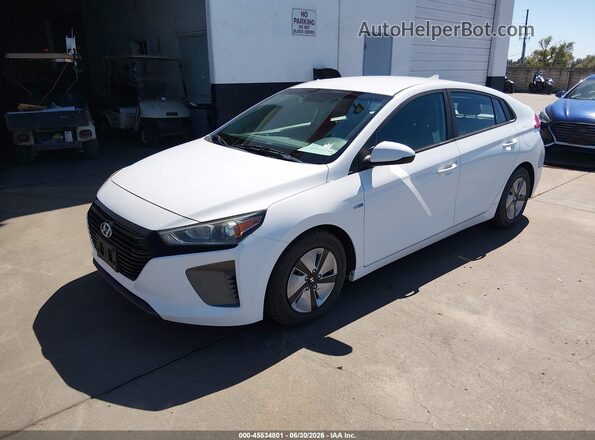 KMHC65LC4KU162672 2019 HYUNDAI IONIQ HYBRID White Առջևի ձախ երեք քառորդ տեսարան