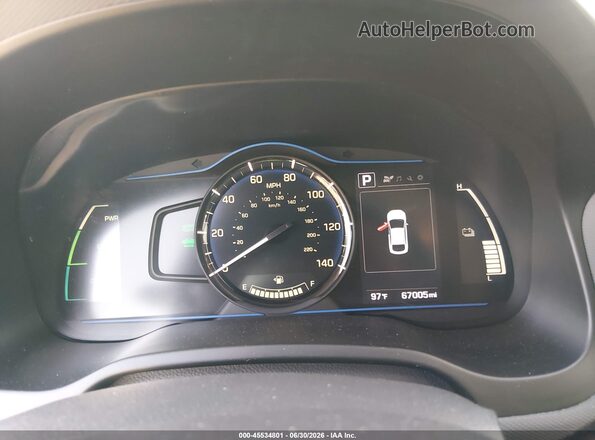 KMHC65LC4KU162672 2019 HYUNDAI IONIQ HYBRID White Հետևի նստատեղերի տեսք