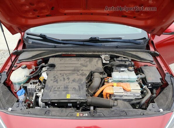 KMHC65LC4KU176068 2019 HYUNDAI IONIQ Red უკანა სალონის ხედი