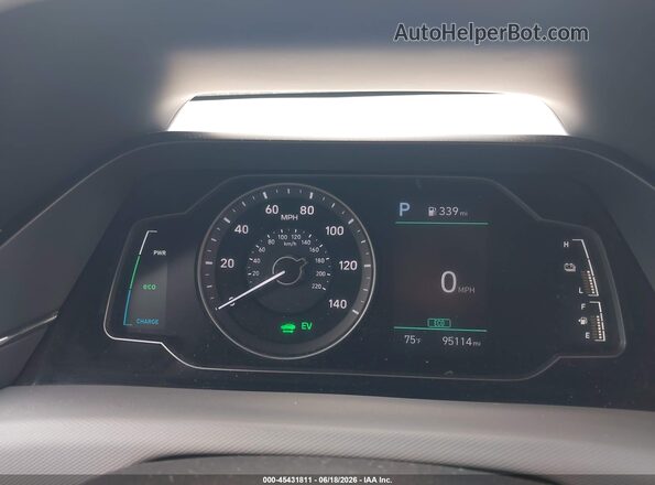 KMHC65LC4LU220085 2020 HYUNDAI IONIQ HYBRID White უკანა სავარძლების ხედი