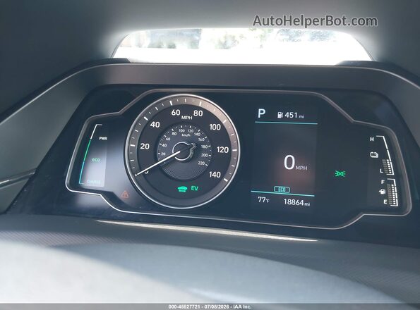 KMHC65LC4MU245747 2021 HYUNDAI IONIQ HYBRID Silver Vista de los asientos traseros