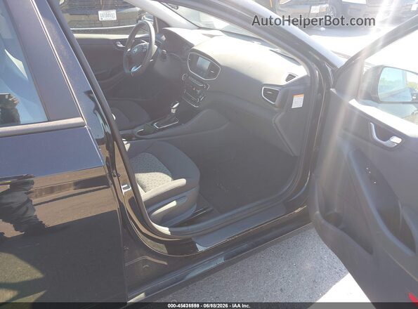 KMHC65LC6JU076570 2018 HYUNDAI IONIQ HYBRID Black წინა სალონის ხედი