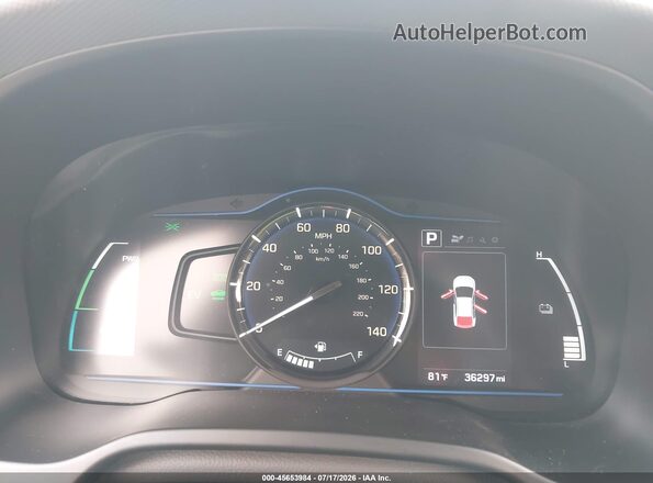KMHC65LC6KU139605 2019 HYUNDAI IONIQ HYBRID Blue Вид задніх сидінь