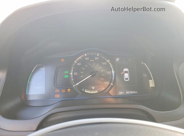 KMHC65LC6KU176492 2019 HYUNDAI IONIQ Blue Սարքավորումների վահանակի տեսք