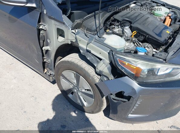 KMHC65LC7HU025136 2017 HYUNDAI IONIQ HYBRID Gray წინა ხედი