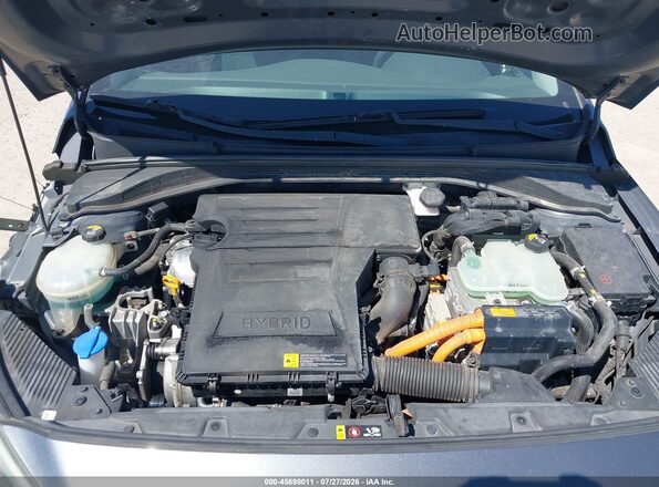 KMHC65LC7HU025136 2017 HYUNDAI IONIQ HYBRID Gray უკანა ხედი