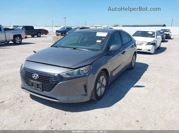 KMHC65LC7HU025136 2017 HYUNDAI IONIQ HYBRID Gray წინა მარცხენა ხედი სამი მეოთხედიდან