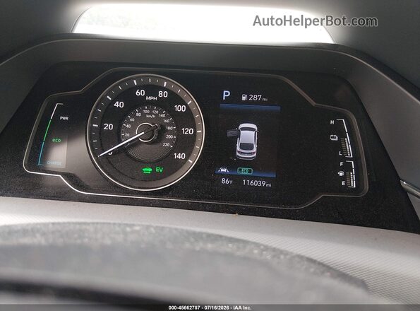 KMHC65LC7LU220002 2020 HYUNDAI IONIQ HYBRID White Widok tylnych siedzeń