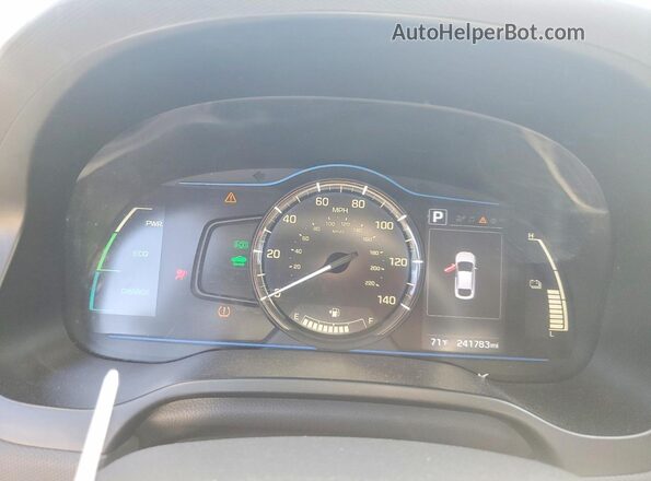 KMHC65LC8KU170788 2019 HYUNDAI IONIQ Синий Вид щитка приборов