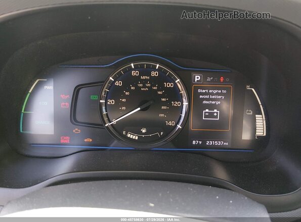 KMHC65LC8KU178874 2019 HYUNDAI IONIQ HYBRID Blue Vista de los asientos traseros