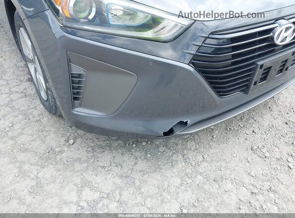 KMHC65LC9JU101168 2018 HYUNDAI IONIQ HYBRID Gray Widok z przodu