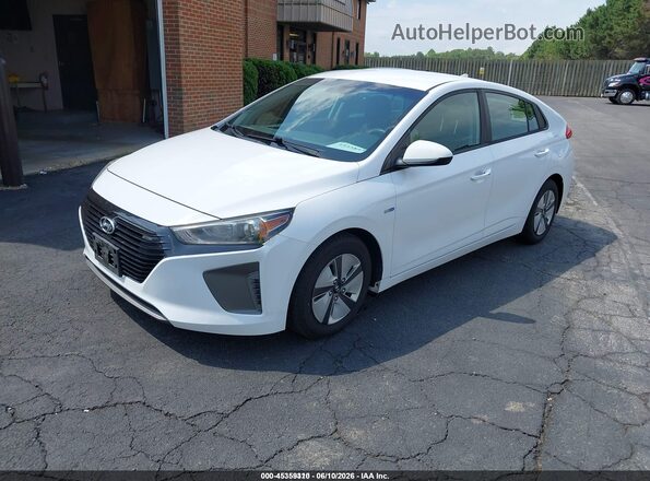 KMHC65LC9KU107974 2019 HYUNDAI IONIQ HYBRID White წინა მარცხენა ხედი სამი მეოთხედიდან