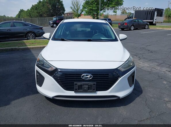 KMHC65LC9KU107974 2019 HYUNDAI IONIQ HYBRID White წინა პანელის ხედი