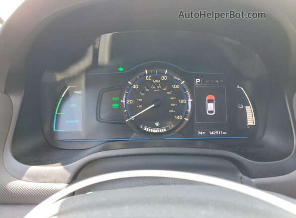KMHC65LC9KU151733 2019 HYUNDAI IONIQ Белый Вид щитка приборов