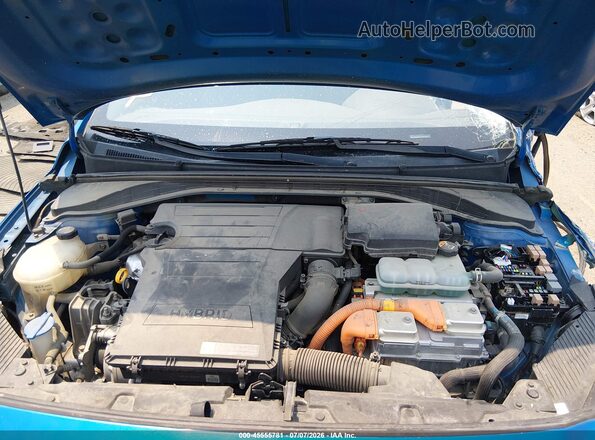 KMHC65LCXJU061392 2018 HYUNDAI IONIQ HYBRID Blue Вид ззаду
