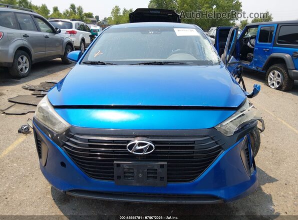 KMHC65LCXJU061392 2018 HYUNDAI IONIQ HYBRID Blue Вид задньої частини салону