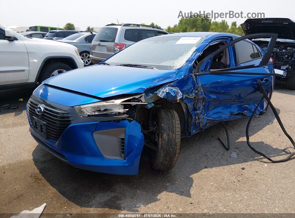 KMHC65LCXJU061392 2018 HYUNDAI IONIQ HYBRID Blue Передня ліва чверть
