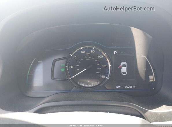 KMHC65LCXJU076023 2018 HYUNDAI IONIQ HYBRID Gray Widok tylnych siedzeń