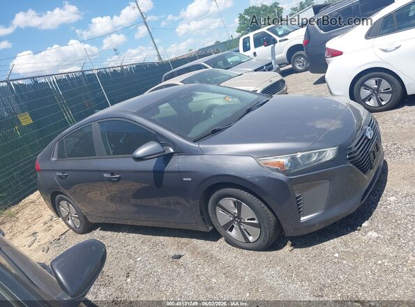 KMHC65LCXJU076023 2018 HYUNDAI IONIQ HYBRID Gray Widok wnętrza z tyłu