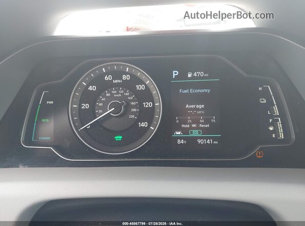KMHC65LCXLU219734 2020 HYUNDAI IONIQ HYBRID Black Widok tylnych siedzeń