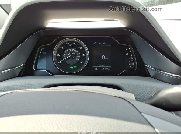 KMHC65LCXLU220317 2020 HYUNDAI IONIQ HYBRID White უკანა სავარძლების ხედი