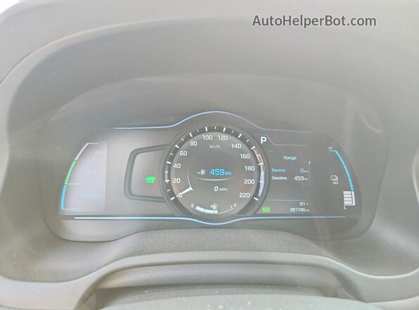 KMHC65LD1JU069759 2018 HYUNDAI IONIQ White Вид щитка приладів