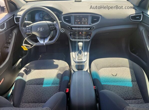 KMHC65LD3KU105680 2019 HYUNDAI IONIQ White Առջևի վահանակի տեսք