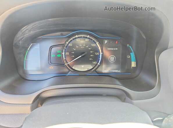 KMHC65LD3KU105680 2019 HYUNDAI IONIQ White Սարքավորումների վահանակի տեսք