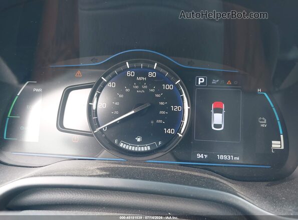 KMHC65LD6KU156364 2019 HYUNDAI IONIQ PLUG-IN HYBRID White Вид задніх сидінь