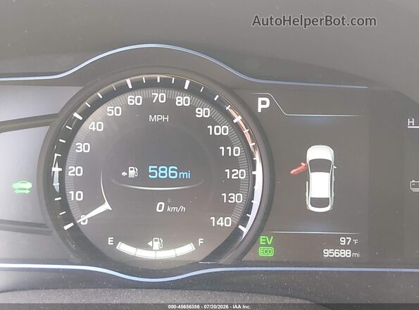 KMHC75LC0JU069496 2018 HYUNDAI IONIQ HYBRID Черный Вид задних сидений