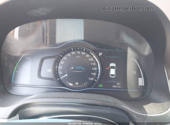 KMHC75LC0JU103288 2018 HYUNDAI IONIQ HYBRID White უკანა სავარძლების ხედი
