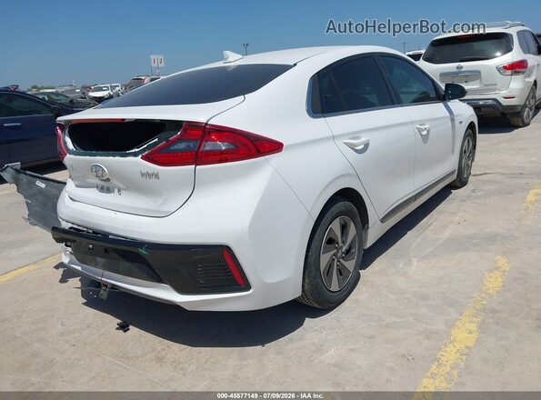 KMHC75LC0JU103288 2018 HYUNDAI IONIQ HYBRID White უკანა მარჯვენა