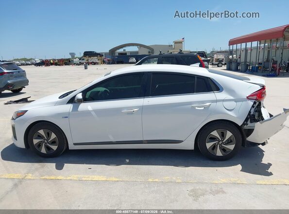 KMHC75LC0JU103288 2018 HYUNDAI IONIQ HYBRID White სალონის 360-გრადუსიანი ხედი