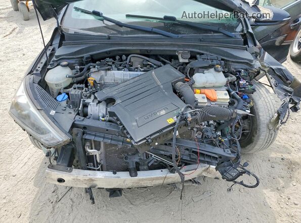 KMHC75LC0KU106015 2019 HYUNDAI IONIQ Black Սալոնի հետևի տեսք