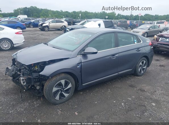 KMHC75LC1HU047999 2017 HYUNDAI IONIQ HYBRID Gray წინა მარცხენა ხედი სამი მეოთხედიდან