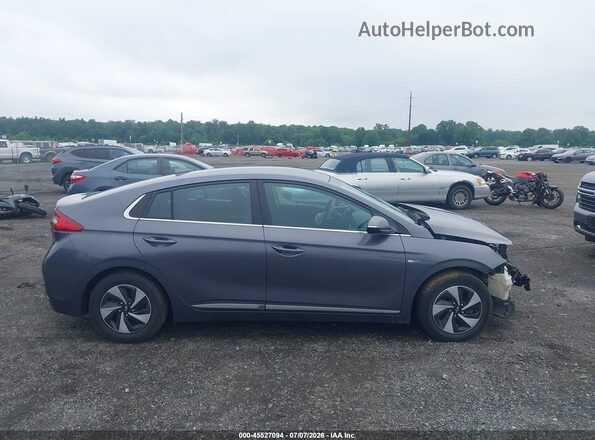 KMHC75LC1HU047999 2017 HYUNDAI IONIQ HYBRID Gray უკანა სალონის ხედი