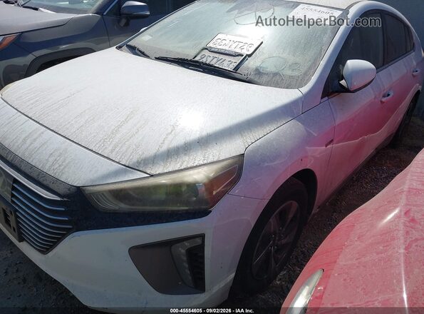 KMHC75LC1KU139573 2019 HYUNDAI IONIQ HYBRID White Vista tres cuartos delantera izquierda