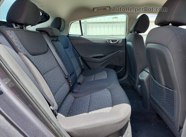KMHC75LC3HU019010 2017 HYUNDAI IONIQ Gray Rear seats view