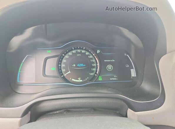 KMHC75LC3JU060307 2018 HYUNDAI IONIQ Silver Սարքավորումների վահանակի տեսք