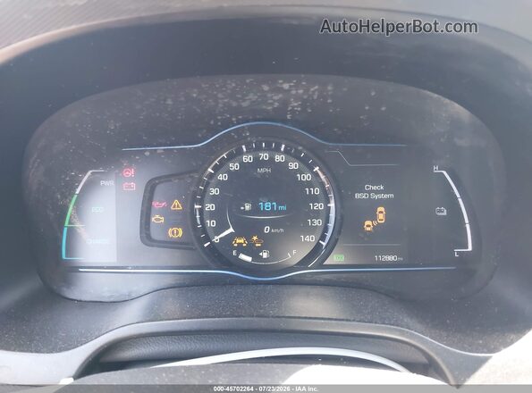 KMHC75LC3JU091203 2018 HYUNDAI IONIQ HYBRID Black Widok tylnych siedzeń
