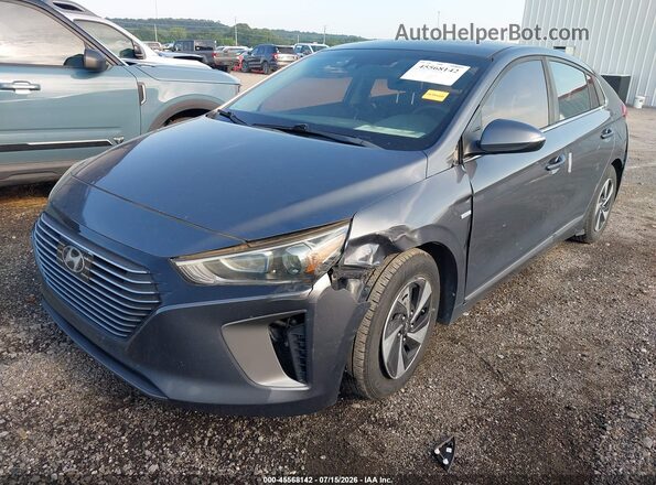KMHC75LC4KU117454 2019 HYUNDAI IONIQ HYBRID Серый Передняя левая четверть